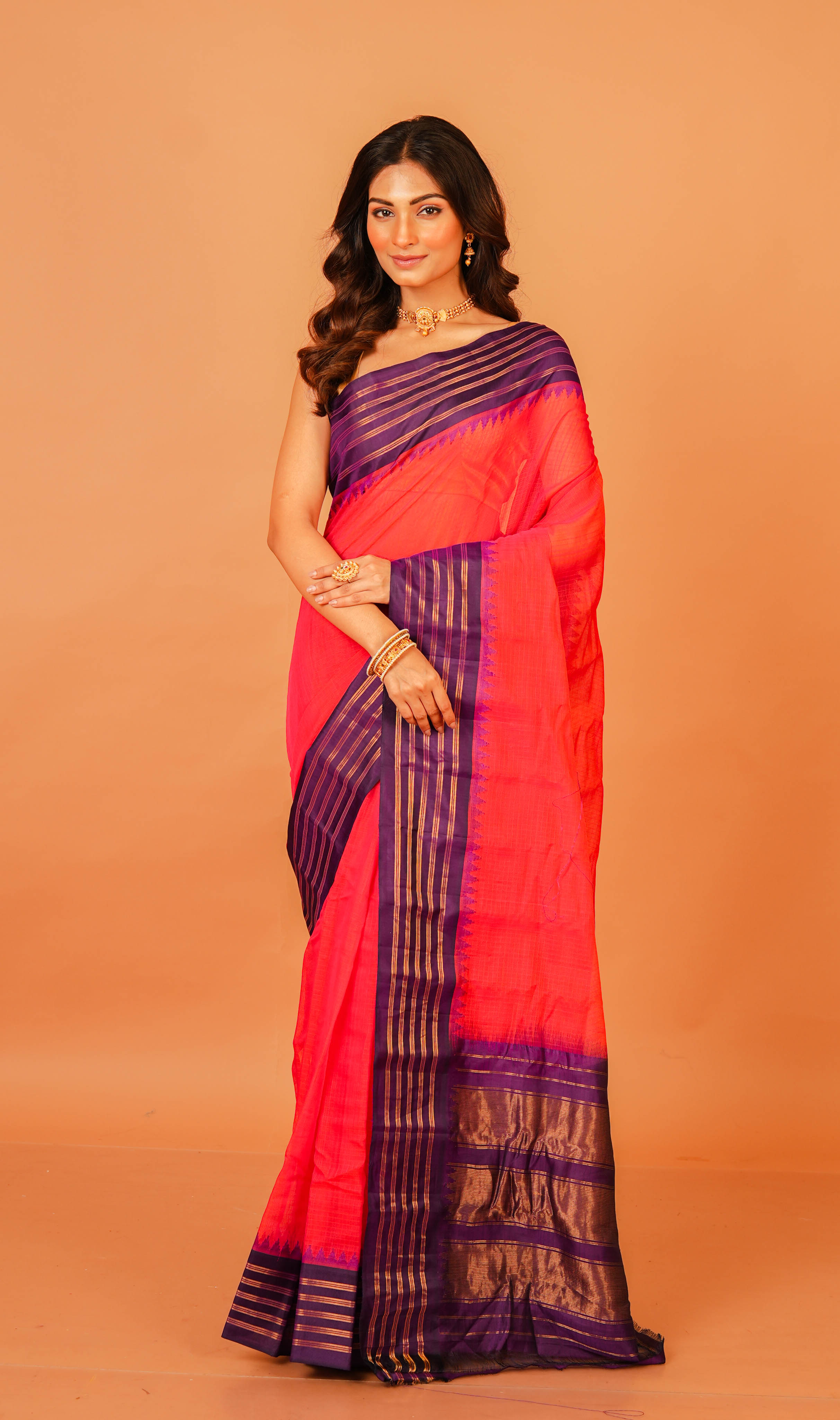COTTON GADHWAL SAREE
