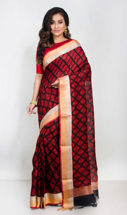 PRINTED TUSSAR SAREE
