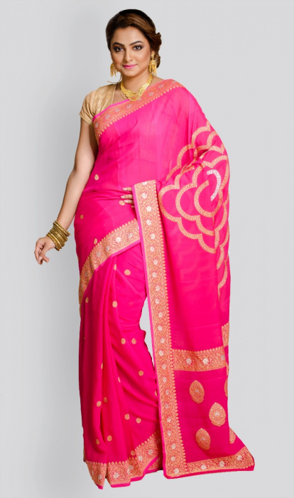  GEORGETTE WOVEN SAREE