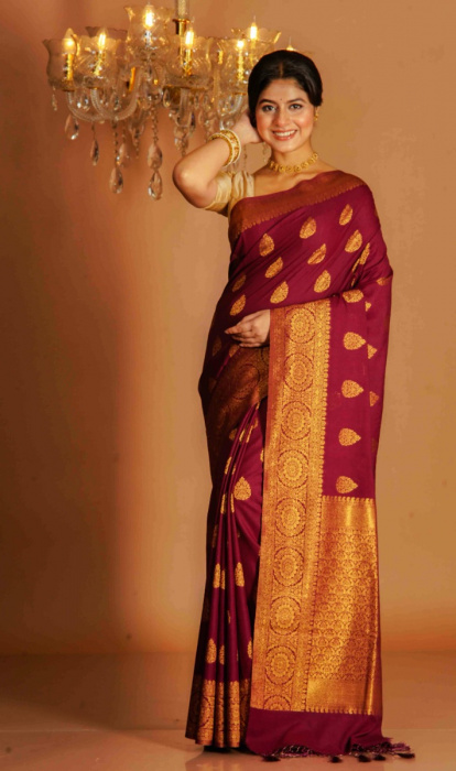 FANCY LINEN SAREE