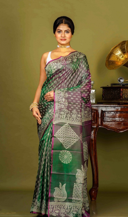 PRINTED SILK SAREE