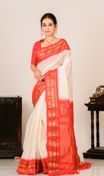 SILK GADHWAL SAREE