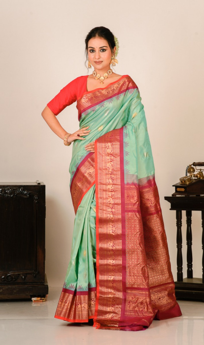 SILK GADHWAL SAREE