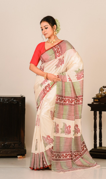 PRINTED SILK SAREE
