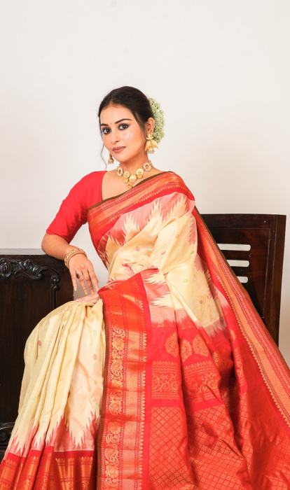 SILK GADHWAL SAREE