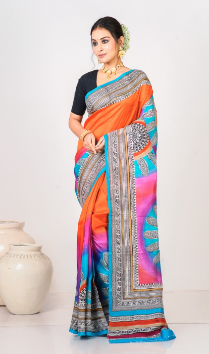 PRINTED SILK SAREE