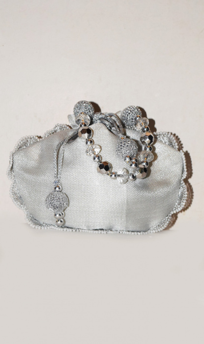 SILVER POTLI BAG