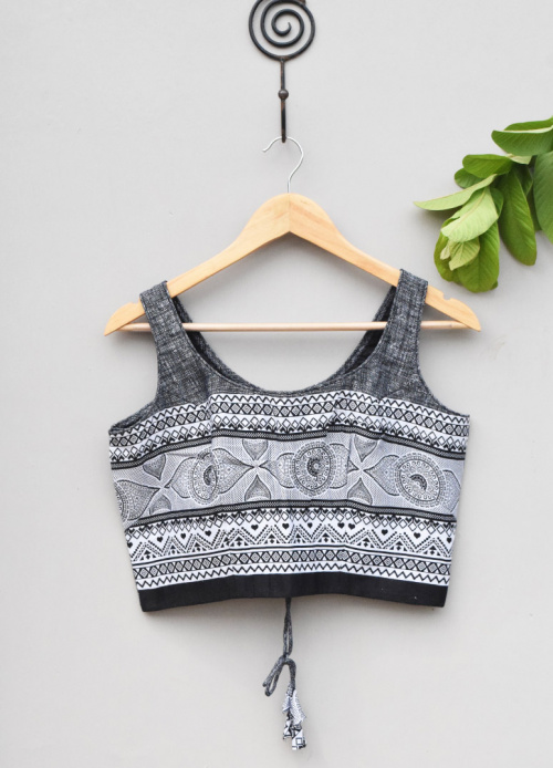  PRINTED COTTON BLOUSE