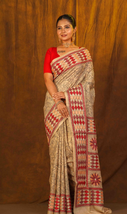 KANTHA TUSSAR SAREE
