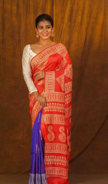 PRINTED SILK SAREE