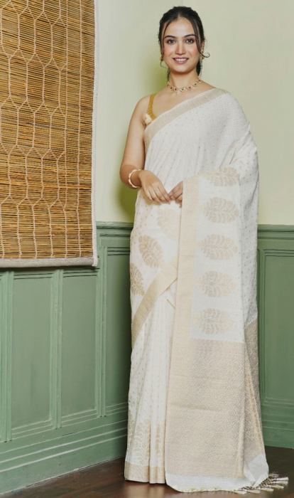 FANCY LINEN SAREE