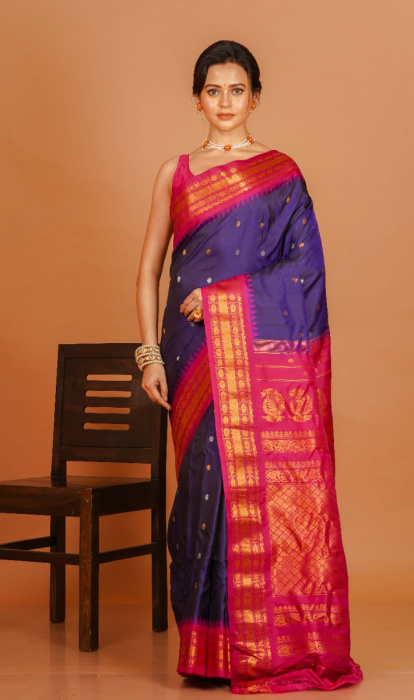 SILK GADHWAL SAREE