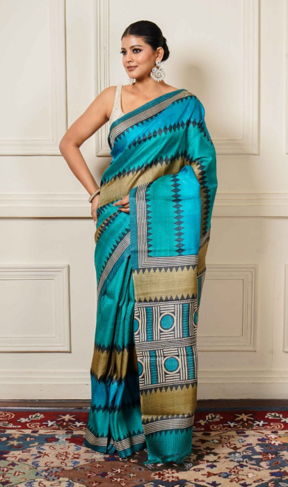 TUSSAR PRINTED SAREE
