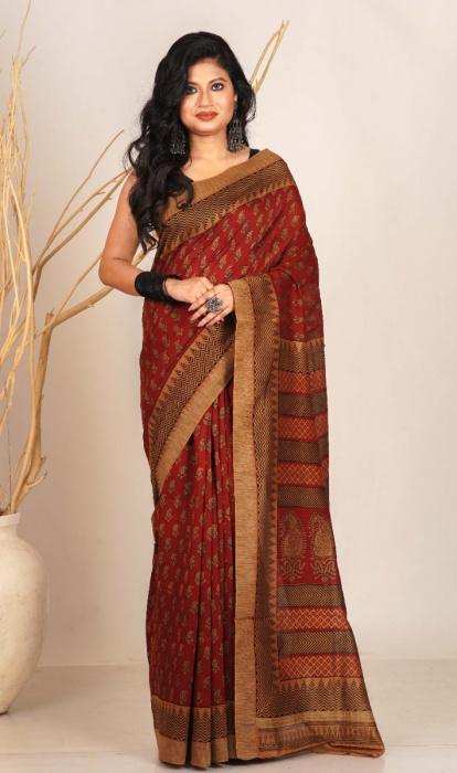 PRINTED MAHESHWARI SAREE