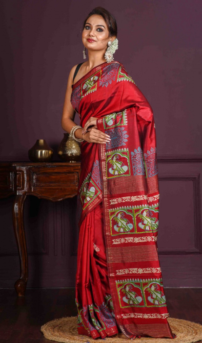 PRINTED SILK SAREE