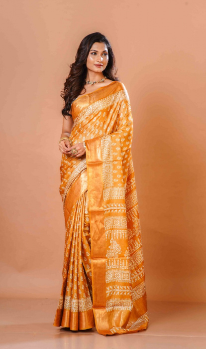 PRINTED TUSSAR SAREE