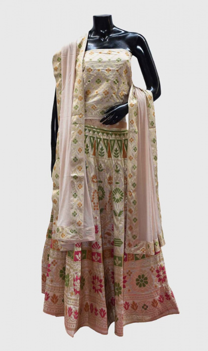 BROCADE UNSTITCHED LEHENGA