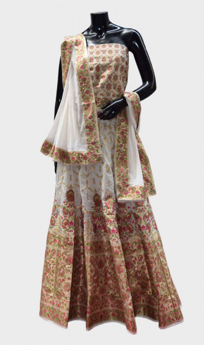 BROCADE UNSTITCHED LEHENGA
