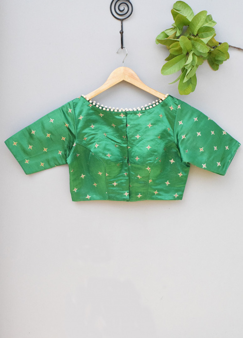 SILK PADDED BLOUSE