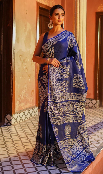 PRINTED SILK SAREE
