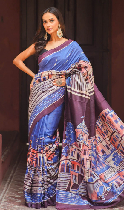 PRINTED SILK SAREE