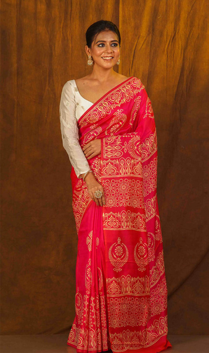 PRINTED BISHNUPUR SAREE