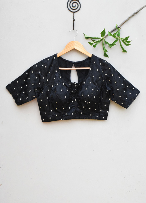 PADDED SILK BLOUSE
