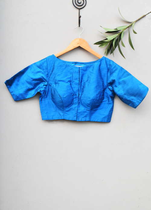 RAW SILK PADDED BLOUSE