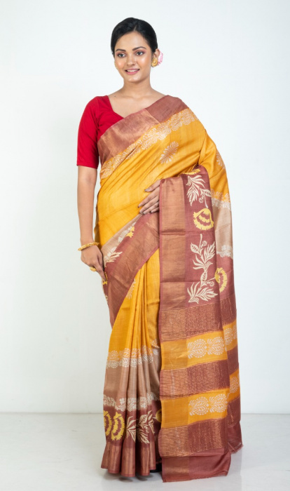 TUSSAR PRINTED SAREE