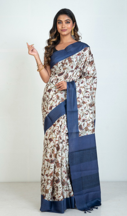 PRINTED TUSSAR SAREE