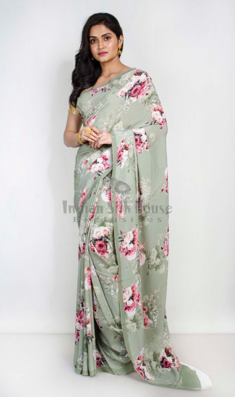 CREPE PRINTED SAREE