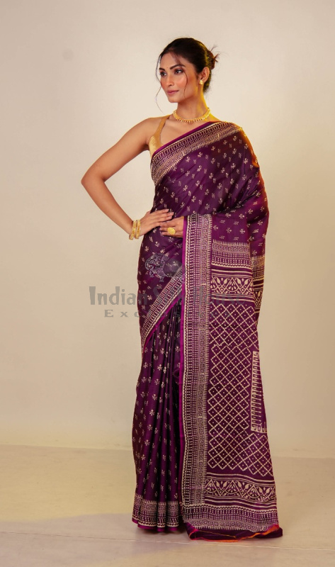 PRINTED SILK SAREE