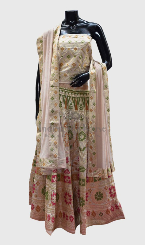 BROCADE UNSTITCHED LEHENGA