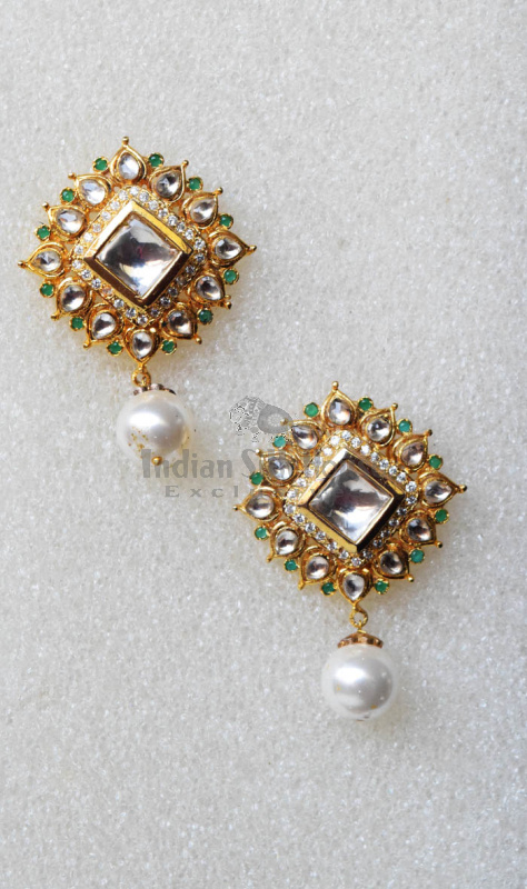 KUNDAN STUD EARRINGS