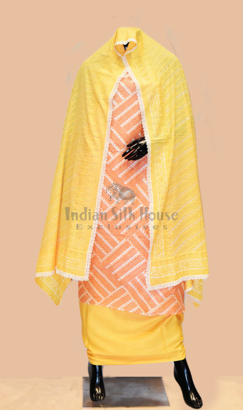 3 PIECE CHANDERI SET