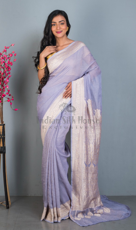 CRUSHED TISSUE SAREE