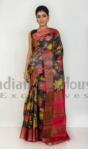 PRINTED TUSSAR SAREE