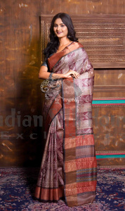PRINTED TUSSAR SAREE