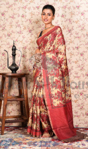 TUSSAR PRINTED SAREE