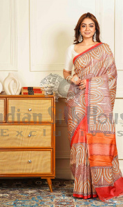 TUSSAR PRINTED SAREE