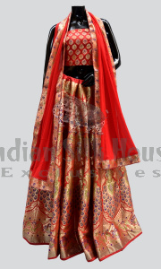 BROCADE UNSTITCHED LEHENGA