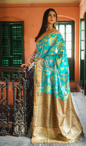 PRINTED TUSSAR SAREE