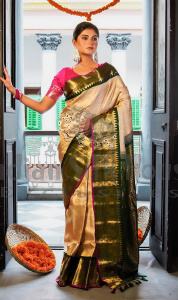 BROCADE GADHWAL SAREE