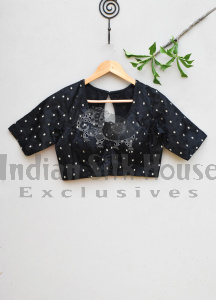 PADDED SILK BLOUSE