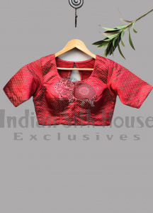 PADDED SILK BLOUSE