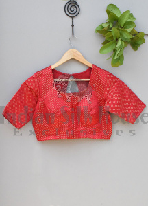 RED SILK BLOUSE