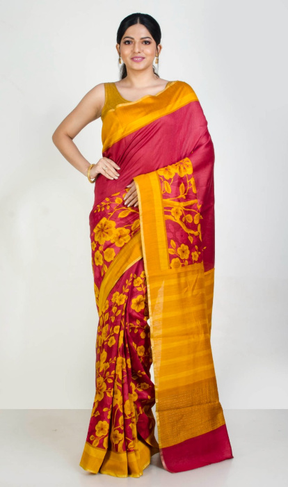 PRINTED TUSSAR SAREE