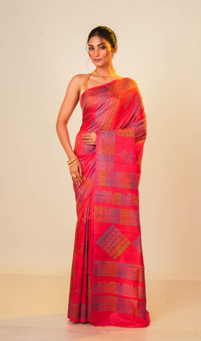 PRINTED SILK SAREE