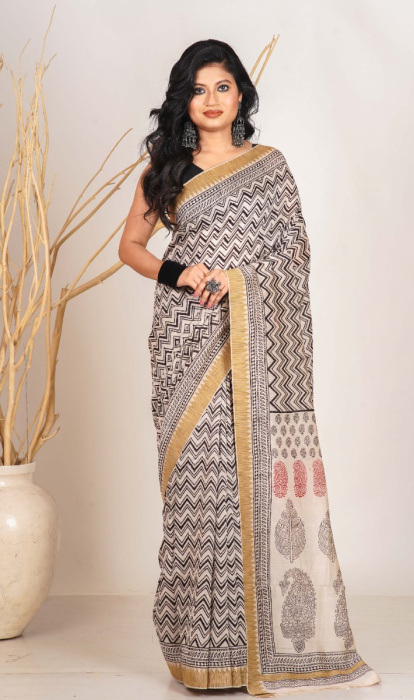 PRINTED MAHESHWARI SAREE