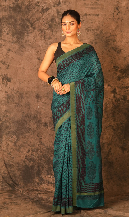 PRINTED MAHESHWARI SAREE